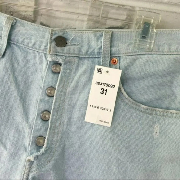 Levi’s 501 High Rise Cutoff Denim Shorts NWT - Picture 12 of 12